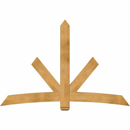 Ekena Millwork Alberta Rough Sawn Timber Gable Bracket, Western Red Cedar, 84"W x 56"H x 4"D x 6"F, 16/12 Pitch GBW084X56X0406ALB00RWR